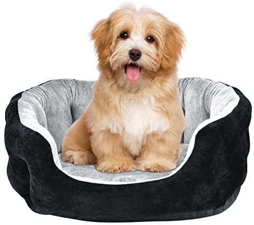 Latawon Small Pet Sofa Bed - Washable, Soft Sleeping Bed for Dogs, Cats, Kittens and Puppies Plush With Non-Slip Bottom, Size S