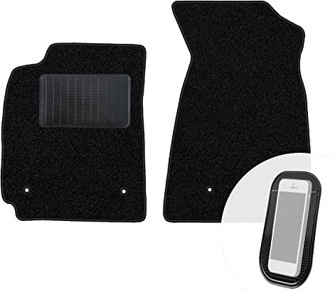 moto-MOLTICO Vorne Fußmatten Auto Velours Autoteppiche Schwarz Automatten Set 2-teilig passend für Audi A4 B5 1995-2001