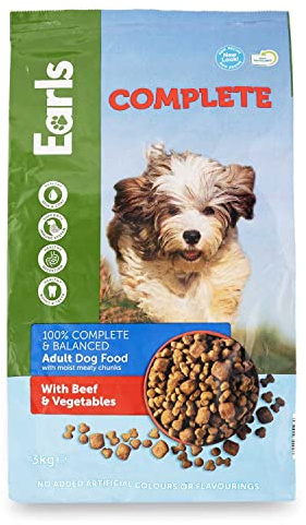 Earls Complete Dry Dog Food With Beef And Vegetables 3kg + FREE 25 Degradable Dog Poop Bags