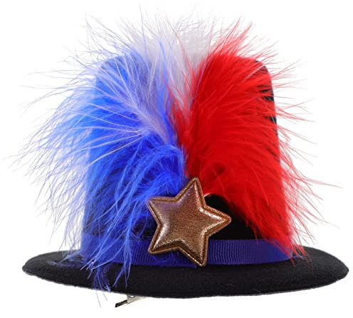 PRETYZOOM Unabhängigkeitstag Haarschmuck Mit Federn Eleganter Hut-haarclip Für Partys Geeignet Für Erwachsene Leicht Und Wiederverwendbar Perfektes Accessoire Für Feierlichkeiten Und