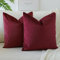JOTOM Samt Kissenbezug Kissenhülle Sofakissen Dekokissen Kissenbezüge für Sofa Wohnzimmer Schlafzimmer 2er Set 60x60 cm Bordeaux