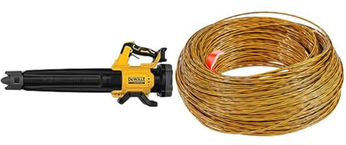 DEWALT Souffleur Brushless XR 18V 5Ah Li-ION - Souffleur Électrique Portable sans Fil & Recharge de Fil Coupe Bordure 2,5 mm x 68,6 m - Bobine de Fil Remplacement