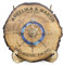 DARO Design - Scheibe Individualisiert - Gravur Personalisiert Name Datum Wunsch-Text - Windrose Kompass 45cm - Holz-Optik - mit edlem Ständer Staffelei