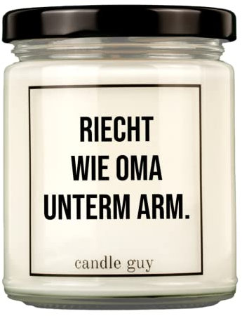 candle guy Duftkerze | Riecht wie Oma unterm Arm. | Handgemacht aus 100% Sojawachs | 70 Stunden Brenndauer