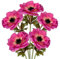 Briful 5er Set Künstliche Anemonen Kunstblumen Wie Echt Kunstzweige Rosa Frühlingsblumen, Länge 53 cm, Dekoblumen für Blumengesteck Home Resto Büro Dekoration