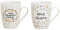 Dekohelden24 Porzellan Kaffeetasse - Becher als 2er Set, Sprüche Merry Christmas, Fassungsvermögen 300ml, Maße L/B/H 8 x 12 x 10 cm
