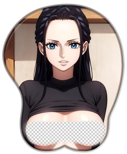 One Piece Nico ·Robin 3D Mauspad, Handgelenkstütze mit Cartoon-Motiv, stereoskopisches Mauspad, für Büro, Laptop