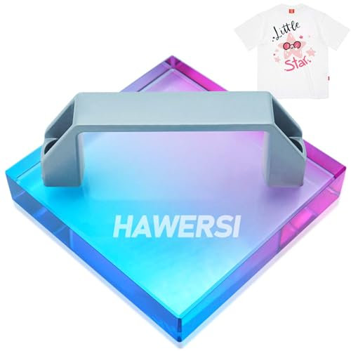 HAWERSI HTV Kühlblock mit Griff, Heat Press Zubehör für Cricut Sublimationspapier, Heat Transfer Vinyl, DTF Film, Iron on Vinyl, Heat Transfer Paper