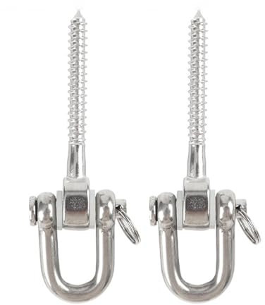 JVHLOV 2 Pezzi Gancio per Soffitto, Ganci Resistenti con Cuscinetti, per Gym, Corda, Amaca Sedia,Yoga Altalena, Sedie Sospese