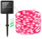 Gcstnn Outdoor Solar Lights, 5M 50 LED Fairy Lights, Copper Wire 8 Modes Waterproof Solar String Lights for Garden, Christmas Tree, Yard, Bedroom, Gate Indoor/Outside Decorations(Pink)