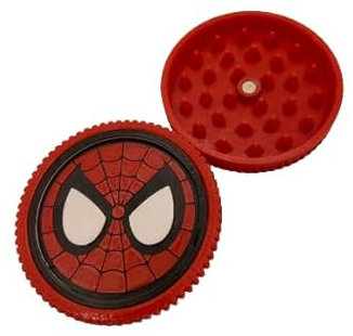 Spiderman Herb Grinder - Judge Grinda - 3D Printed (Red, Compact)