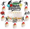 OVOparty 15 Stück Tischtennis Tortendeko Jungen, Tischtennis Kuchen Deko Kindergeburtstag, Cake Topper Set, Happy Birthday Topper für Kinder Geburtstag Party Kuchen Dekoration Supplies (A)