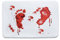 Badematte mit Blut für Halloween, Halloween-Blut, Halloween-Dekoration für Horror-Party, blutige Duschmatte