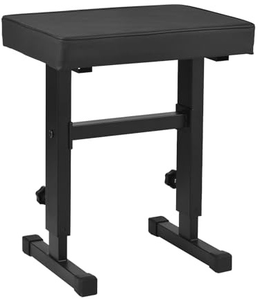 Piano Bench Adjustable Stool 4-Gear Adjustable Height with Comfortable Padded Cushion for Musicians Student Home School Stage Music Keyboard Bench Stable H-Frame Structure