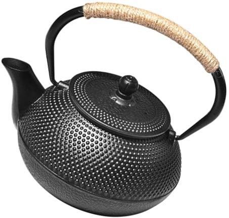 SECFOU Teiera Ghisa Giapponese Da Stabile e Resistente Perfetta Per Ufficio e Casa Con Infusore e Manico Antiscottatura Design Retro Elegante Per Amanti Del Tè