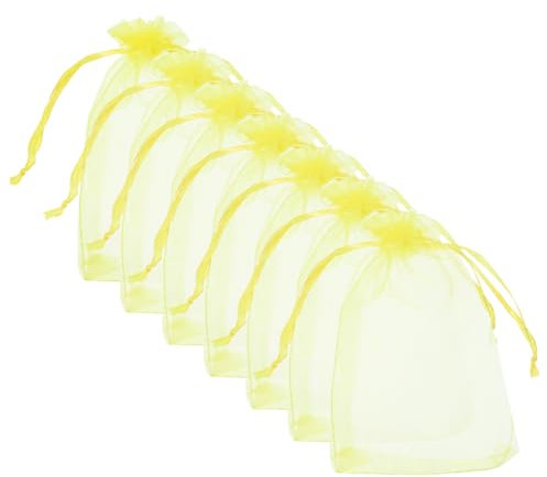 BESTonZON 100Pcs Fruit Protection Bags Drawstring Mesh Netting for Trees Garden Insect Covers Breathable and Convenient for Apples Peaches Vegetables Lemon