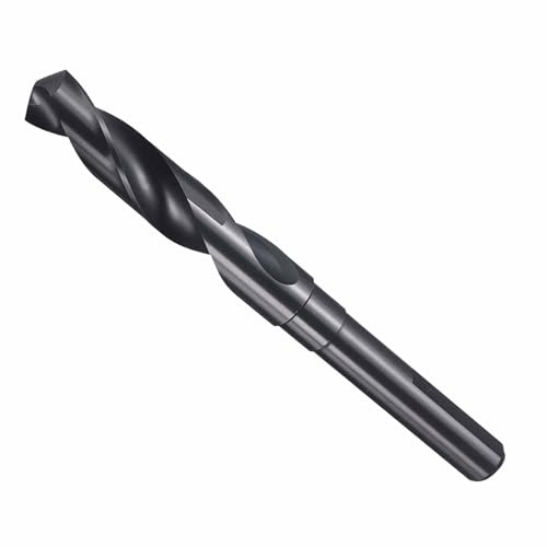 CoCud Drill Bit 16mm Diameter 1/2 Shank 3-Flat 4341 HSS | High Speed Steel Reduced Shank Bits Nitriding Black 118° Angle - (Applications: for Drilling Plastic Wood)