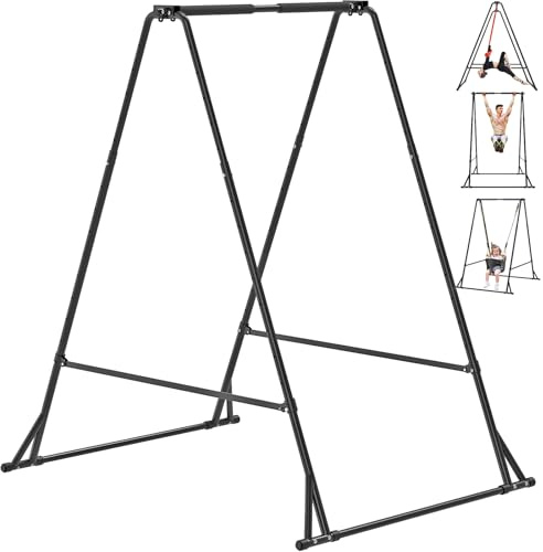 Foldable Pull Up Bar Stable Gymnastics Equipment Portable Aerial Yoga Stand Durable Frame For Hammock Chair, Height Adjustable, Stable And Durable Yoga Swing Stand Frame For Indoor Outdoor,Home,Gym