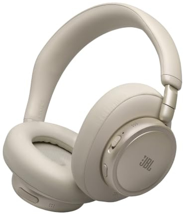 JBL Live 780NC, Auriculares Over-Ear Inalámbricos con Bluetooth, Champagne | Spatial Sound, Hasta 80 Horas de Batería, Conexión Multipunto, Bluetooth 6.0, Personalizable con la Aplicación JBL Headphones