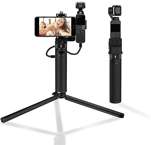 Smatree Tragbarer Osmo Pocket 2 Power-Stick (Power Bank) kompatibel mit DJI Osmo Pocket 2/ Osmo Pocket 1, Handheld-Halterung mit Stativ für Osmo Pocket Kamera