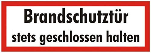 Schild Brandschutztür nachleuchtend Folie nach DIN Stets geschlossen halten, Größe: 297 x 105 mm