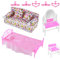 Felenny 8 Stück Prinzessin Möbel Zubehör Kommode Set + Sofa Set + Bett Set + Kleiderbügel für Schlafzimmer Barbie Puppe