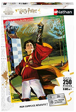 Nathan - Kinderpuzzle – 250 Teile – Quidditch-Leidenschaft – Harry Potter – Mädchen oder Jungen ab 8 Jahren – hochwertiges Puzzle – Dicker und robuster Karton – magische Abenteuer – 86880