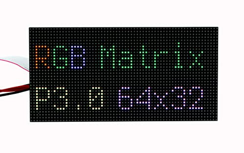 SEENGREAT RGB Full-Color LED Matrix Panel Display 64×32 Pixels for Raspberry Pi, 3mm Pitch, Onboard 2048 RGB Leds