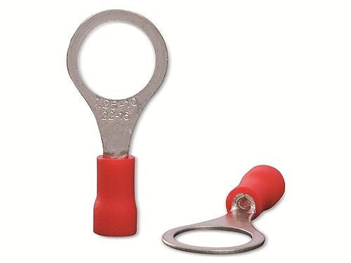 Quadrios 22C445 Ringkabelschuh Querschnitt (max.)=1.5 mm² Loch-Ø=10.5 mm Teilisoliert Rot 1 Set