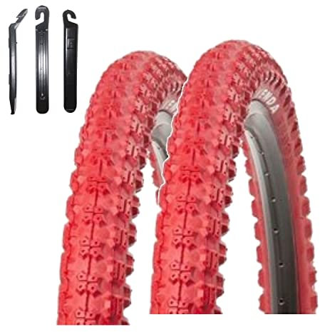 2 x Kenda 20 Fahrradreifen K-50 BMX Decke in rot 57-406 - (20 x 2.125) inkl. 3 Reifenheber