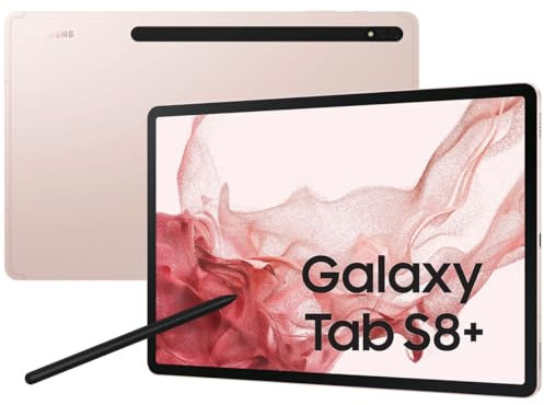 Samsung Galaxy Tab S8+5G, X806B 128GB 12,4 pollici Android12 Qualcomm Snapdragon SM8450 10090mAH oro rosa