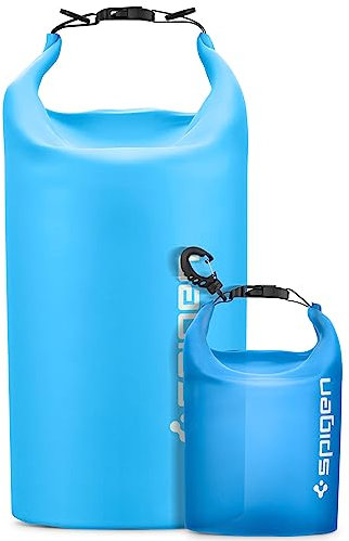 Spigen Dry Bag Set [Aqua Shield] [20L+21] wasserdichte Tasche Set wasserfeste Tasche & Rucksack für Strand, Schwimmen, Camping, Kajak, Boot - Sea Blue