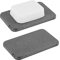 Adorila Lot de 2 Porte-savons à la diatomée Absorbant l'eau pour Salle de Bain (Gris)
