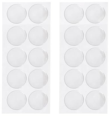 Victoria M. Gel-Klebepads Klebepunkte, doppelseitig klebend, für Fensterglas und PVC-Fensterrahmen, 20 Stück, Transparent
