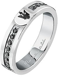 Maserati Herrenring aus Stahl, schwarzes PVD, Stein, Iconic Collection – JM423AVD30019