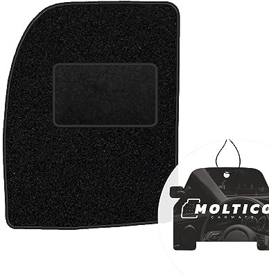 moto-MOLTICO Fahrer Fußmatte Auto Velours Fahrerseite Autoteppiche Schwarz Fahrermatte 1-teilig passend für Ford Fiesta V Fusion 2002-2005
