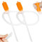 Suuwwn Handpumpe Umfülllpumpe Ölpumpe Absaugpumpe mit Siphon,2Pcs Universal Benzinpumpe Hand Kraftstoff Umfüllpumpe Öl Absaugpumpe Siphon Pumpe für Benzin Auto Wasser Öl Flüssigkeit (Orange)