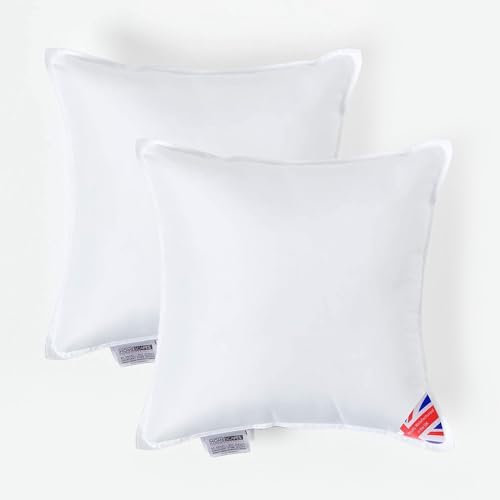 Homescapes Super-Mikrofaser Füllkissen 45x45 cm – 2er-Set Kissen wie Daunen, hypoallergene Kissenfüllung/Innenkissen für Dekokissen wie Sofakissen & Bettkissen oder kleine Kopfkissen