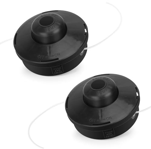 YOUSHARES 2 Pcs Tête Débroussailleuse Universelle M10 x 1,25 à Gauche pour Toutes Les Marques Sthil, Husquarna, EFCO et d'autres Marques, Tête Faucheuse, Tête Bobine, Tête de Coupe Universelle