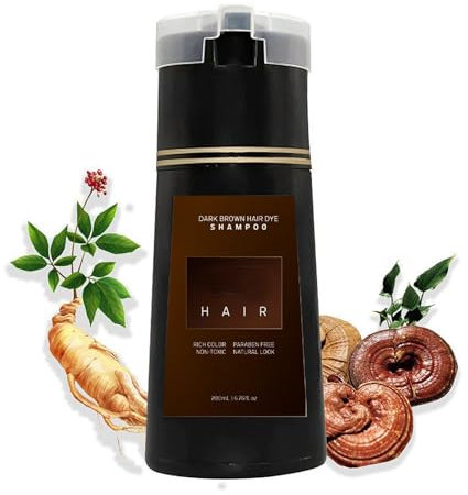 Hair Instant Dye Shampoo,Shampoo Colorante Per Capelli,Colorante Per Capelli Shampoo, Shampoo Per Capelli Bianchi,Shampoo Per Tinture Per Capelli,Hair Shampoo Tintura Per Capelli (Marrone scuro)