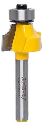 Boomway Roundover Router Bit, Edge Forming, Bead Rounding, Edging Bit (3/16'' Radius-1/4'' Shank)