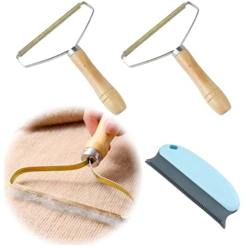 XOXVURI 2 Pezzi Levapelucchi Manuale Rimozione Pelucchi Portatile Fuzz Rasoio Spazzola per Abbigliamento Maglione Cashmere Tappeto levapelucchi togli pelucchi togli pelucchi elettrico
