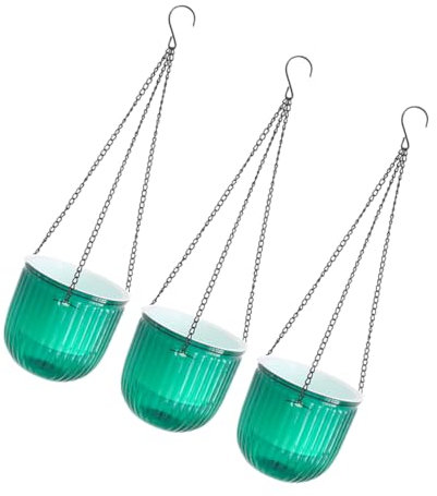 SEWOART 3piezas Colgantes De Riego Automático para Interiores y Exteriores Contenedores De Flores Resistentes Al Sol Frío para y Jardín