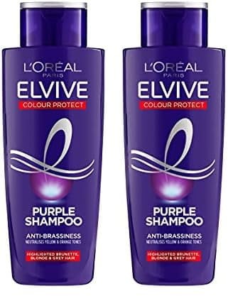 L'Oreal Paris Elvive Colour Protect Anti-Brassiness Purple Shampoo, 200ml (Pack of 2)