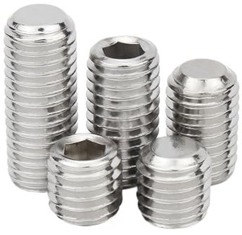 Aqxyhjk M1,6 M2 M2,5 M3 M4 M5 M6 M8 M10 M12 M14M16 DIN913 Edelstahl Sechskant Innensechskant Flaches Ende Grub Kopflose Schraube Stellschraube(10mm)