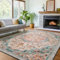 SONGMICS HOME Vintage Teppich, 160 x 230 cm, Wohnzimmerteppich, Schlafzimmerteppich, Waschbarerteppich, Rutschfester Teppich, für Küche, Flur, Esszimmer, aquamarinblau TAR033Q01