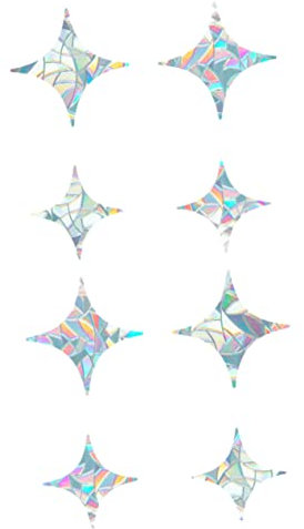 Alipis 8stücke Teiliges Anti-kollisions-fensteraufkleber Für Vogelschutz Selbstklebende Statische Glasdekore Zur Vermeidung Von Vogelschlägen Für Fenster Türen Und Balkone