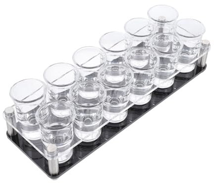 ABOOFAN 1 Jeu Porte-gobelet en acrylique drain bouteille distributeur Fontaine à eau accessoires en buvant range verre étagère en verre coupe de spiritueux à cocktail Un Black