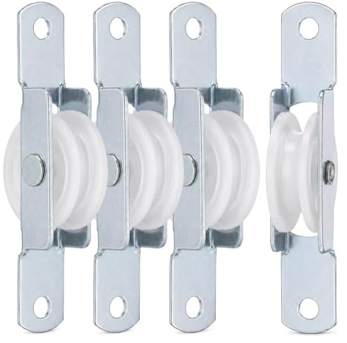 Happyyami Kit de reparación de paraguas para exteriores, puerta corredera, ventana, ruedas individuales, polea de cuerda para sombrilla de patio, piezas de repuesto para uso en exteriores