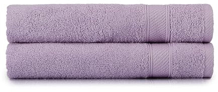 nottoc Telo Doccia Lilla Lavanda, Set Asciugamani Super Assorbenti, Asciugamani ad Alto Assorbimento, 100% Cotone, 2 Asciugamano Doccia (70x140cm)